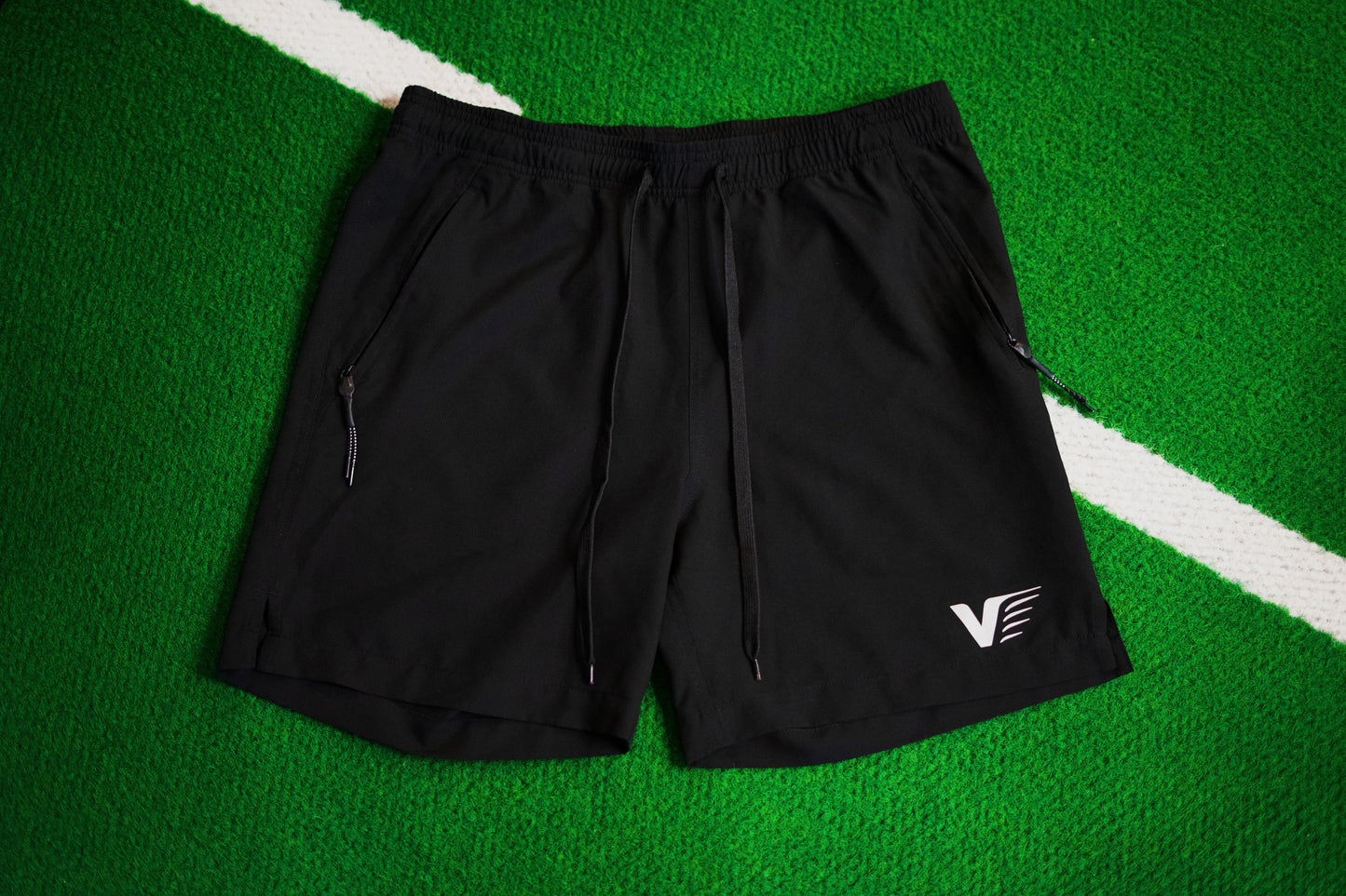 black reflective seamless shorts