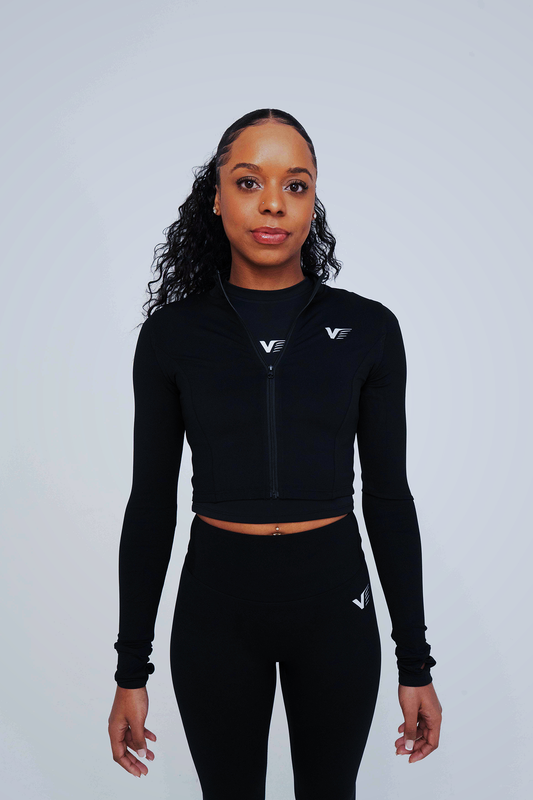 Apex Cropped Zip-Up Jacket